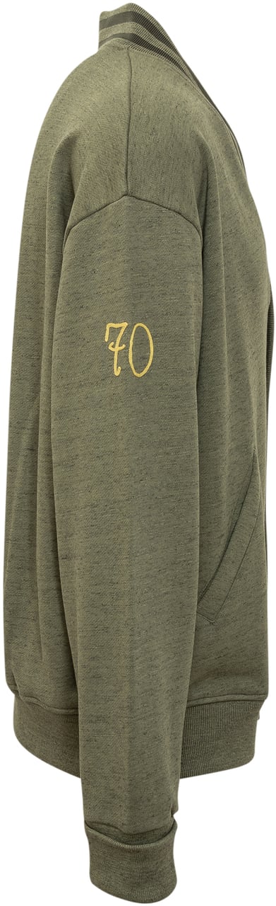 Kenzo Kenzo Cardigan in Cotone con Ricamo Logo Donkergroen