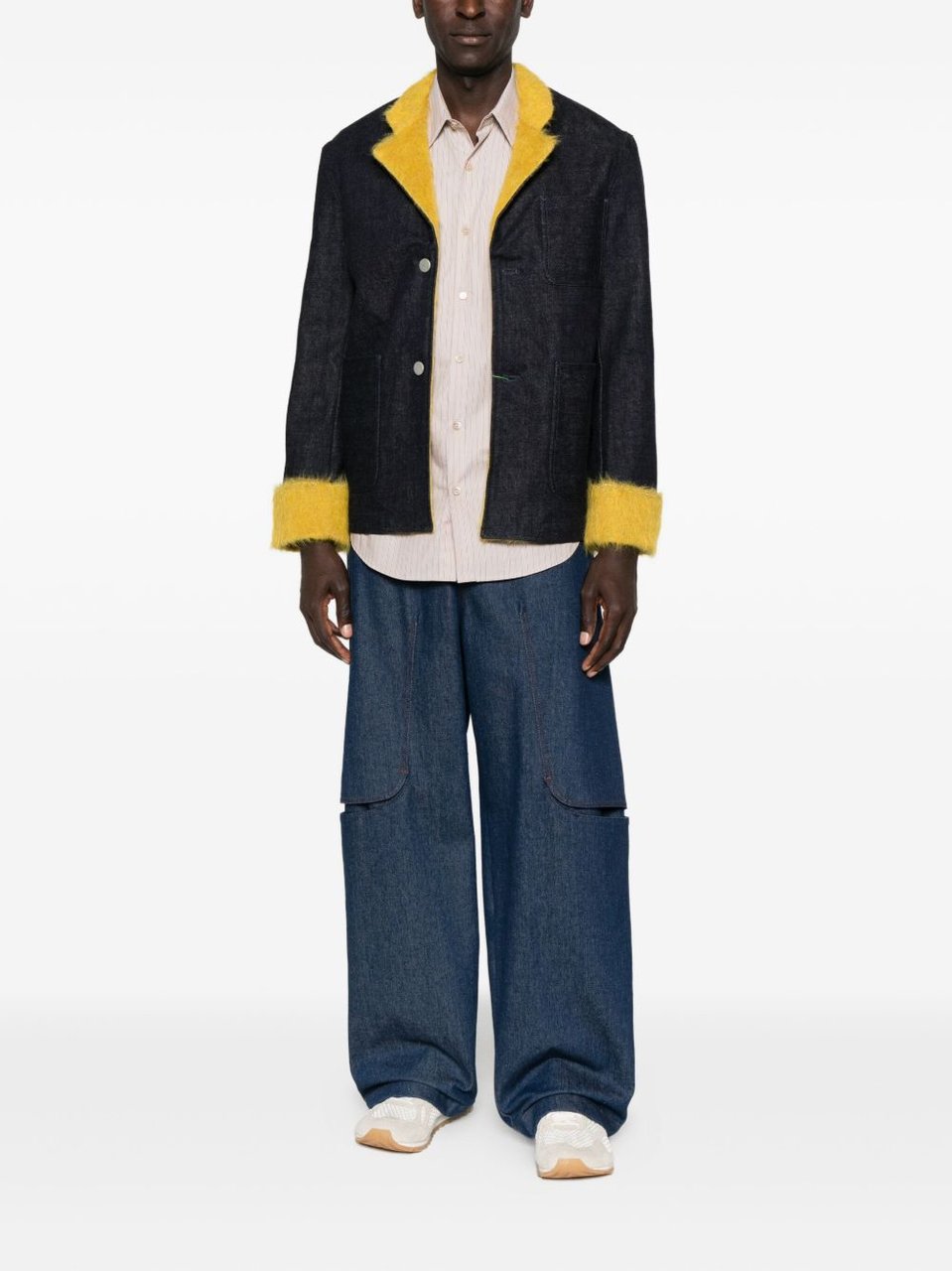 Kenzo Dark Blue Denim Jacket Zwart