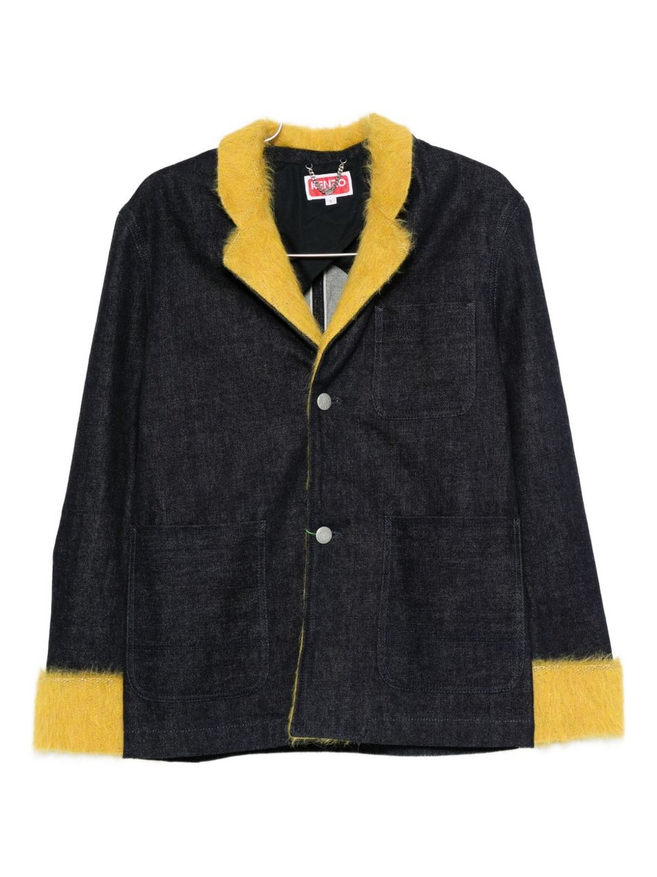 Kenzo Dark Blue Denim Jacket Zwart