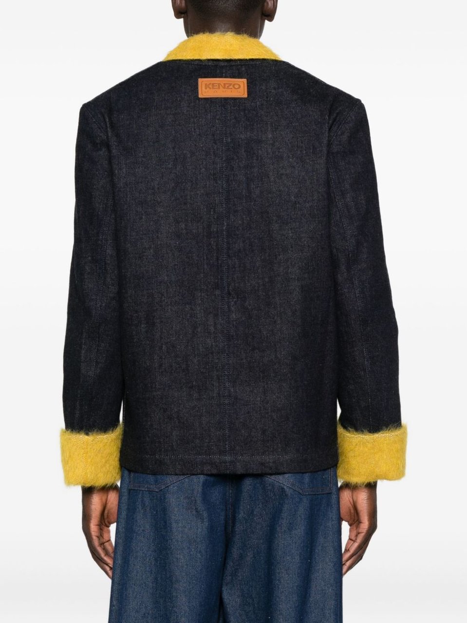Kenzo Dark Blue Denim Jacket Zwart