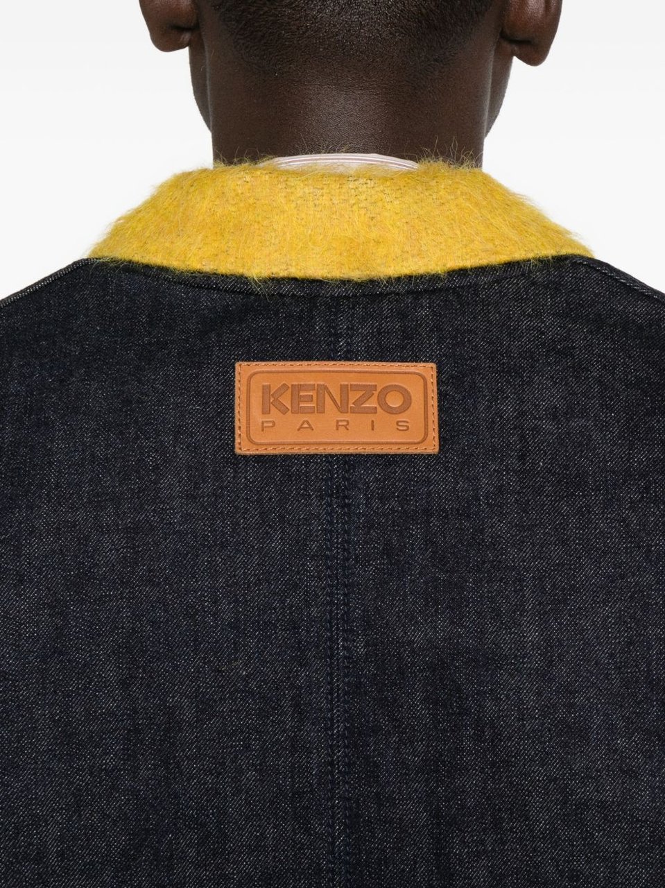 Kenzo Dark Blue Denim Jacket Zwart