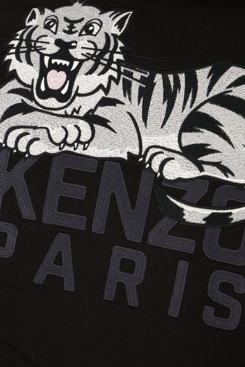 Kenzo Kenzo Black cotton sweatshirt Zwart
