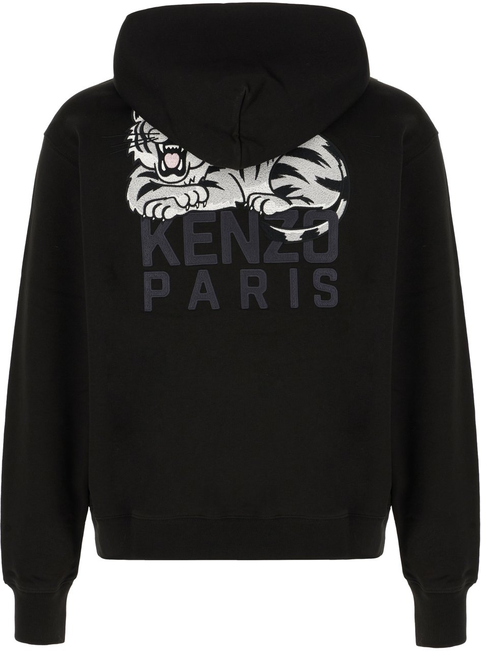 Kenzo Kenzo Black cotton sweatshirt Zwart