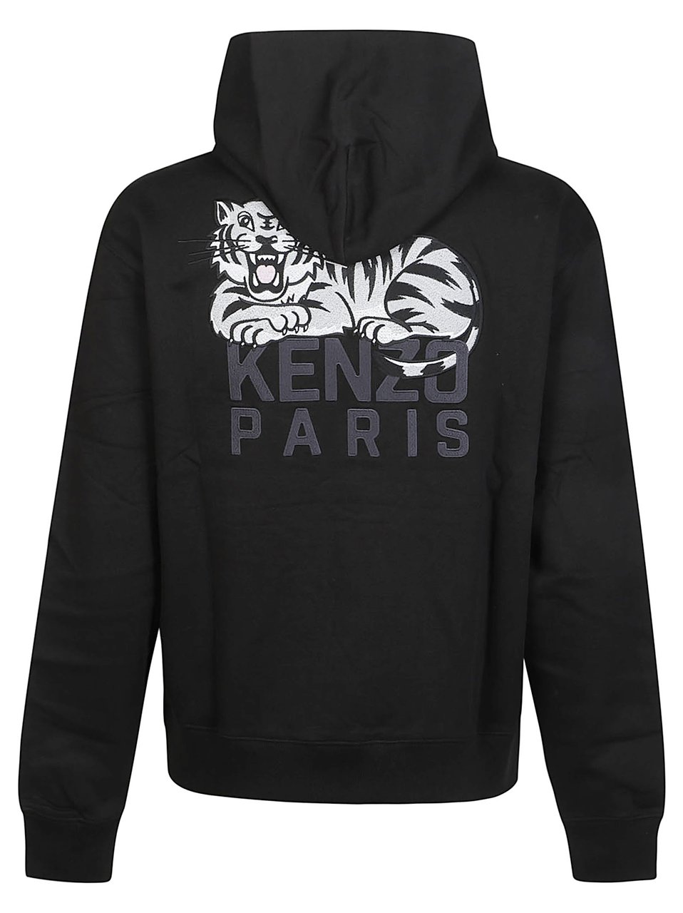 Kenzo Kenzo Happy Tiger Embroidered Classic Sweatshirt Black Zwart