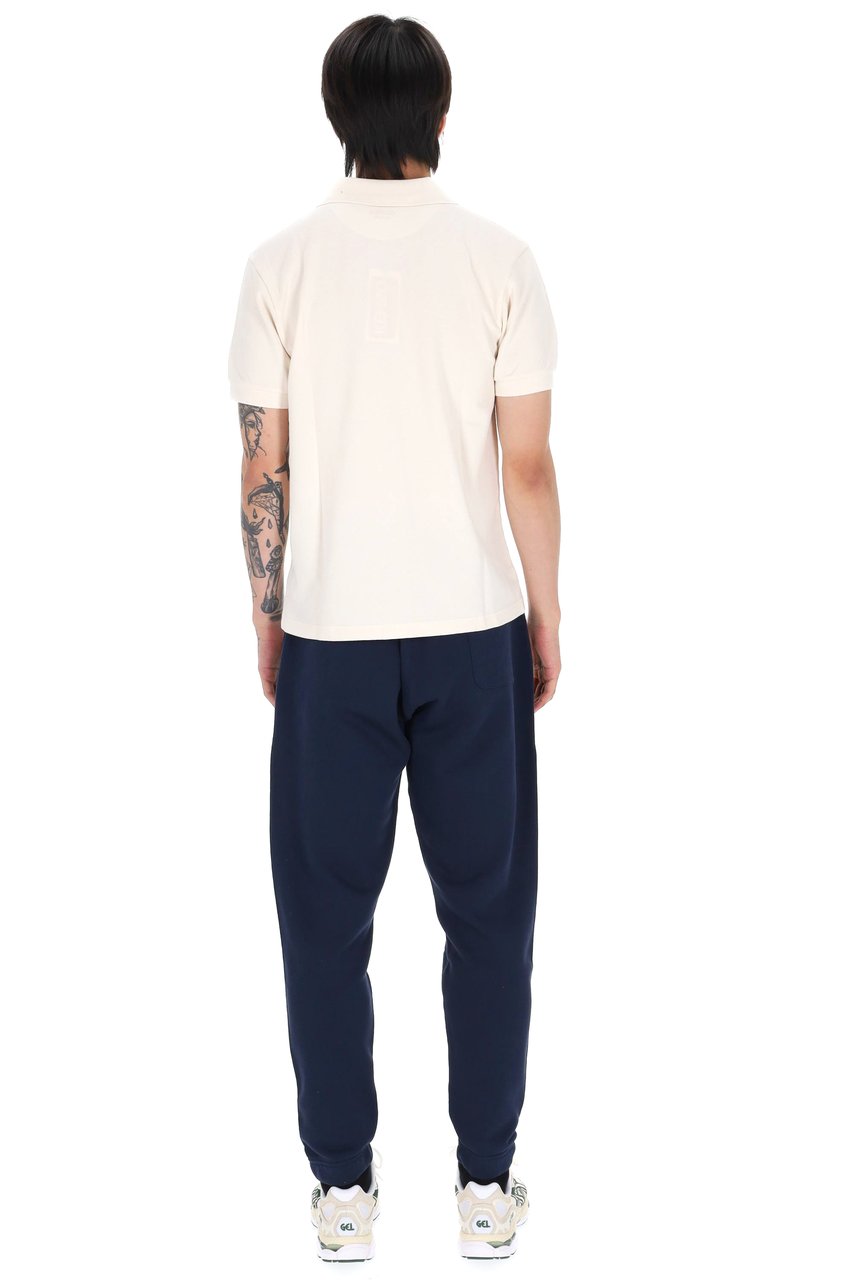 Kenzo Slim Boke Flower Cotton Piquet Polo Shirt Neutraal