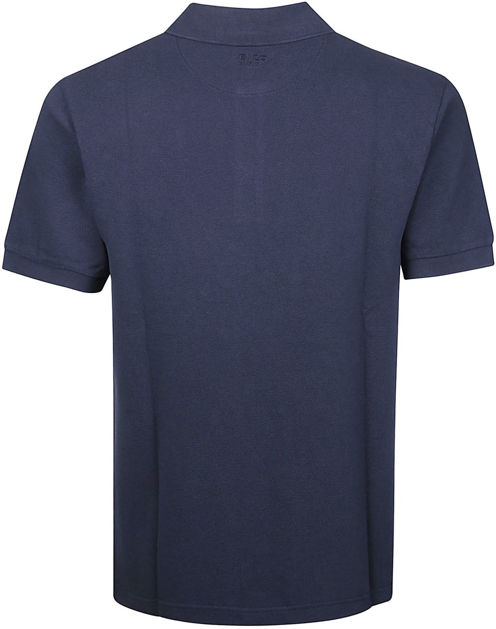 Kenzo Gots Boke Flower Embroidered Short Sleeve Slim Polo Shirt Blue Blauw