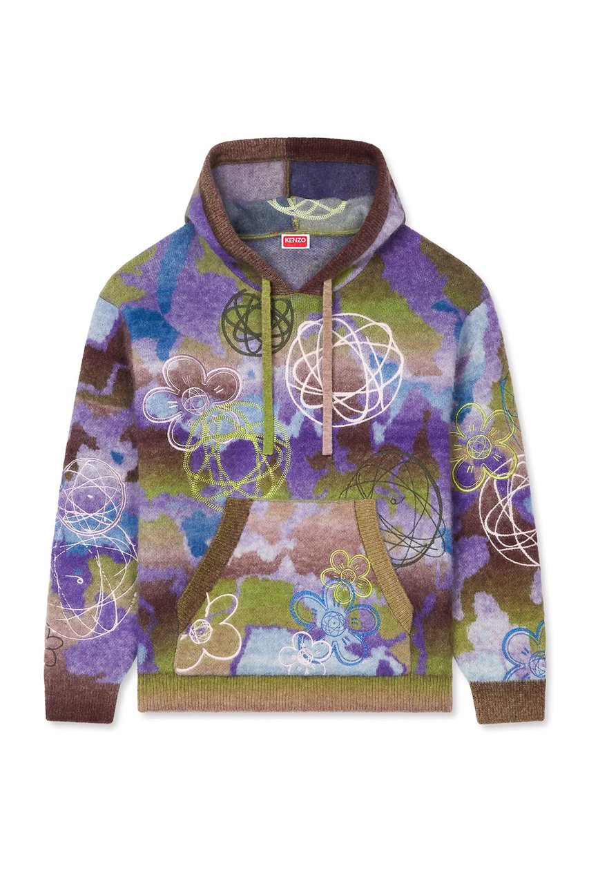 Kenzo X Futura 2000 Special Embroidered Hoodie Zwart