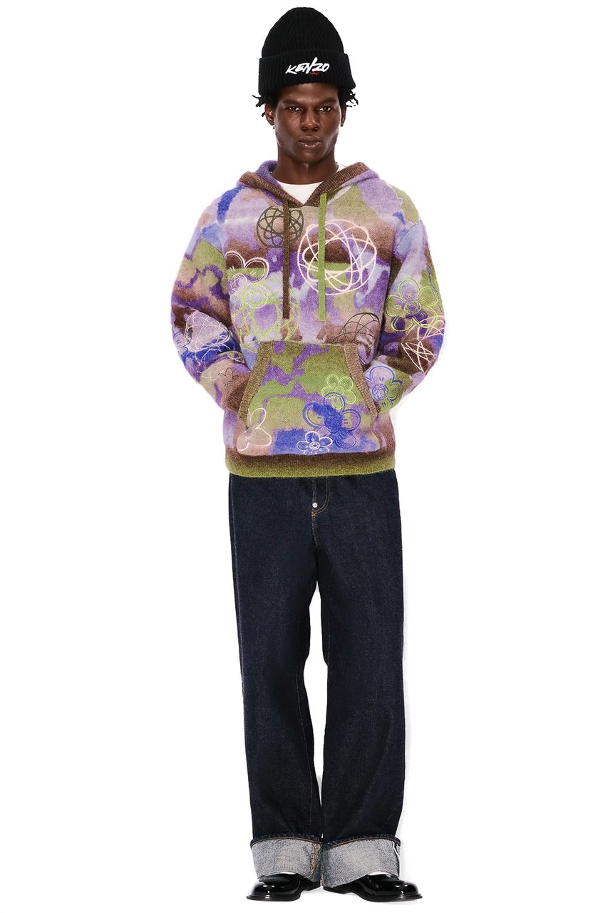 Kenzo X Futura 2000 Special Embroidered Hoodie Zwart