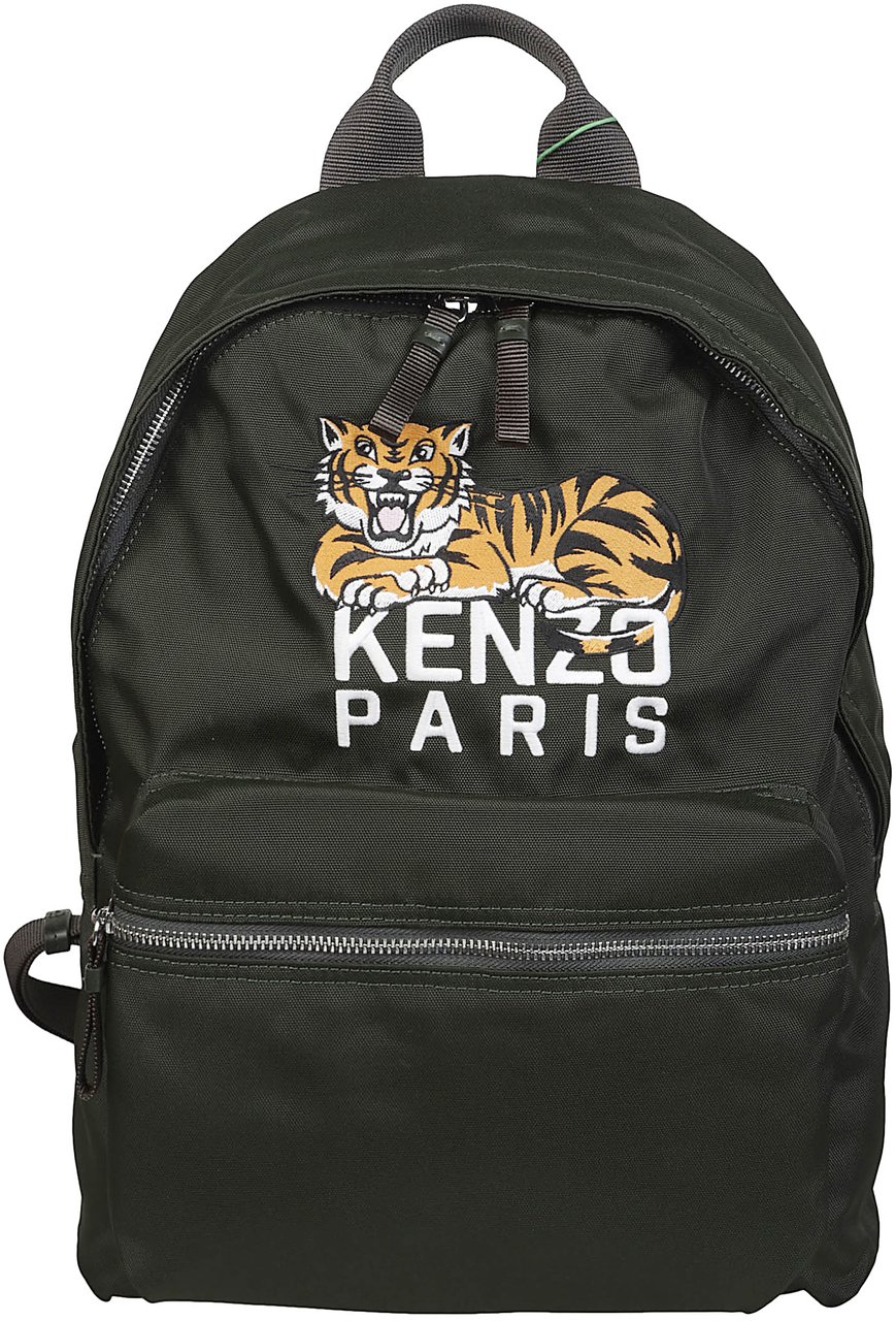 Kenzo Kenzo Happy Tiger Large Pochette Brown Bruin