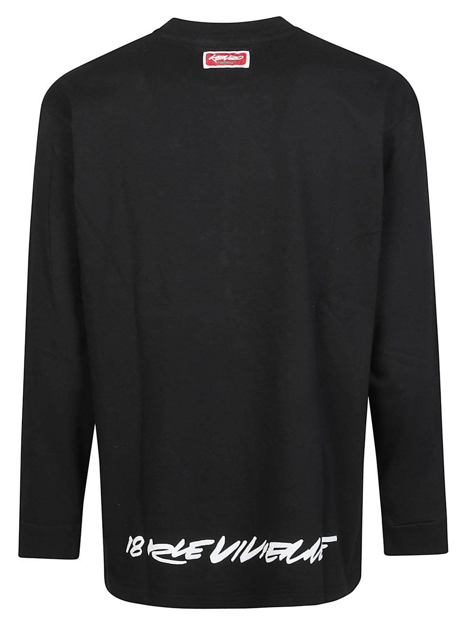 Kenzo Kenzo Futura Relax Long Sleeve T-shirt Black Zwart