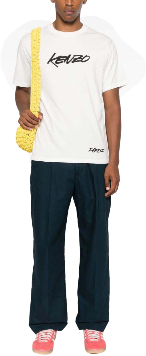 Kenzo T-Shirts And Polos Blanc Casse Beige