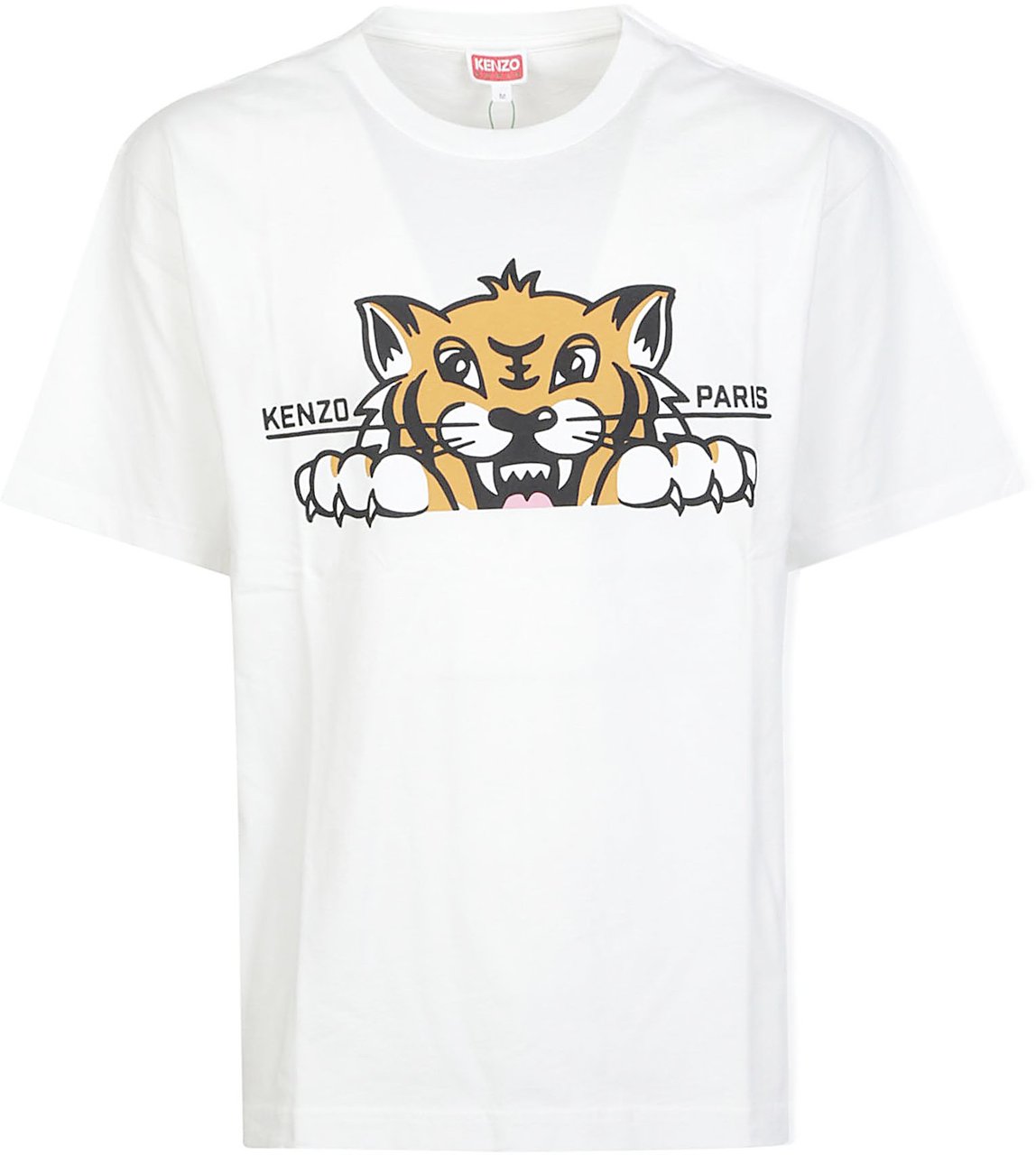 Kenzo Kenzo Happy Tiger Oversize T-shirt White Wit