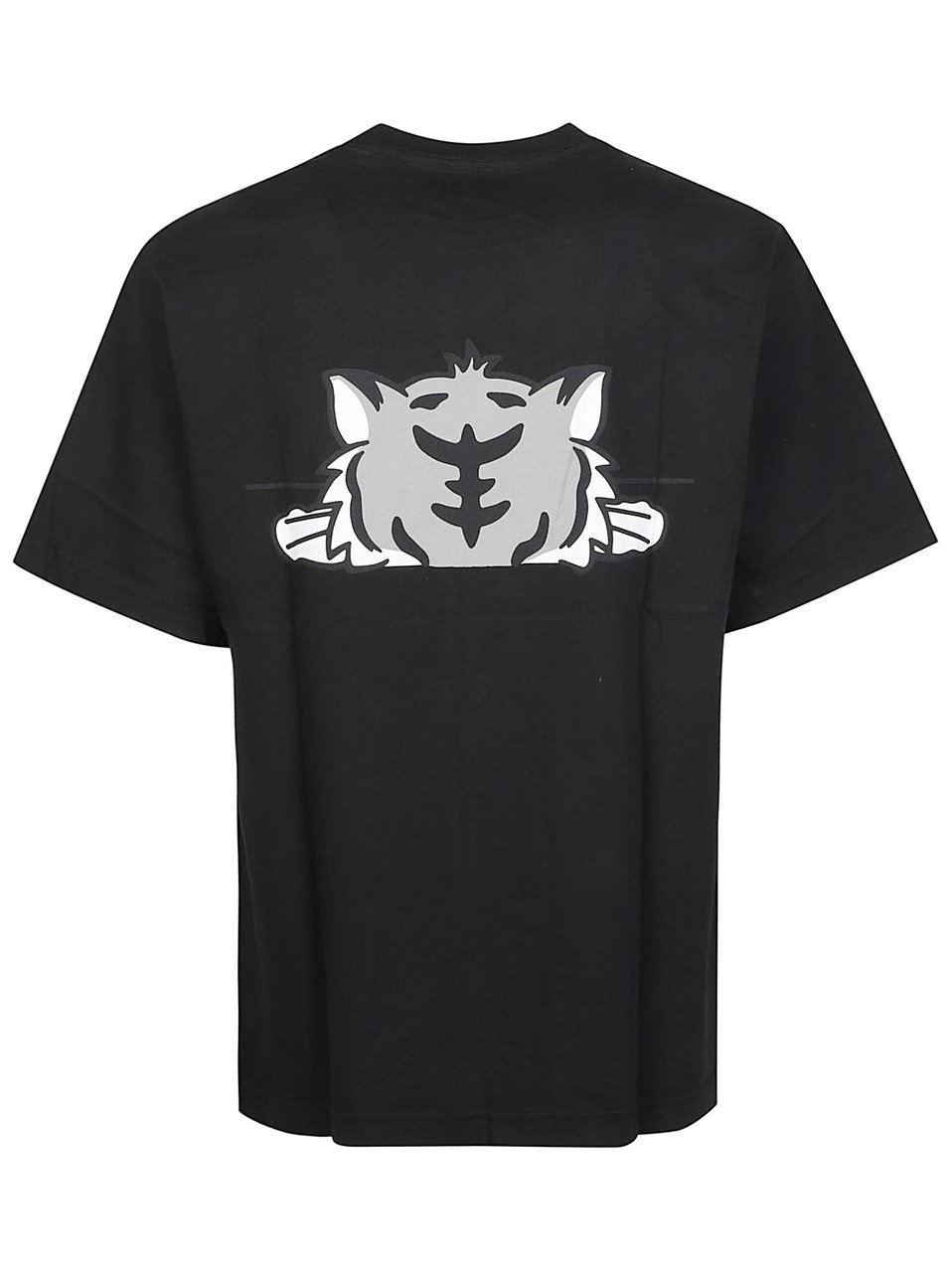 Kenzo Kenzo Happy Tiger Oversize T-shirt Black Zwart