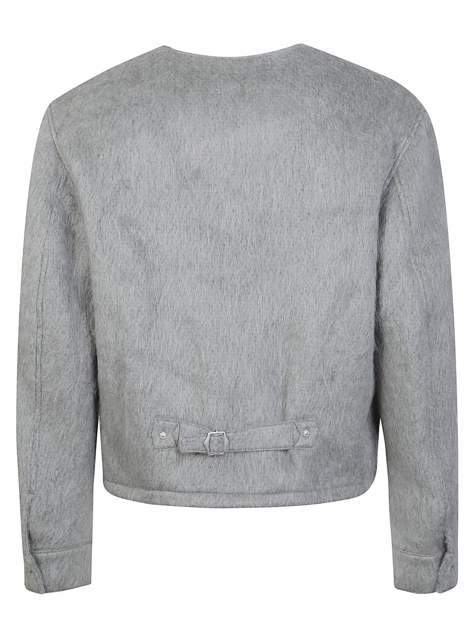 Kenzo Hairy Collarless Jacket Grey Grijs