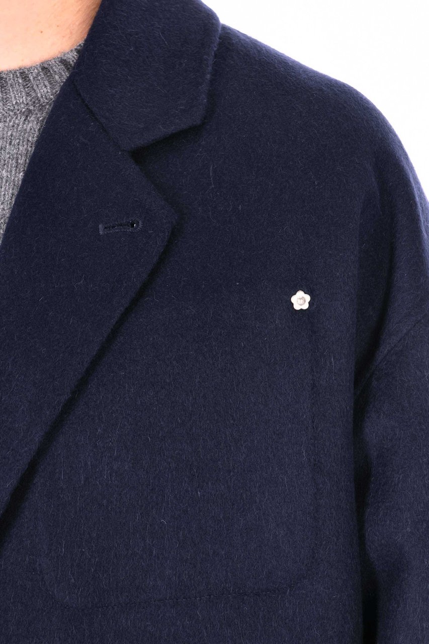 Kenzo Cropped Wool-Alpaca Work Jacket Zwart