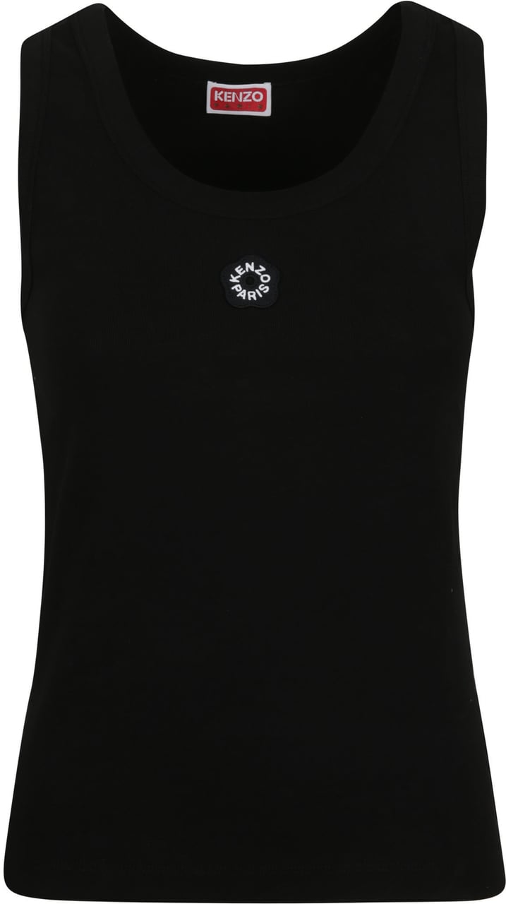 Kenzo Gots Boke Flower 2.0 Embroidered Tank Top Black Zwart