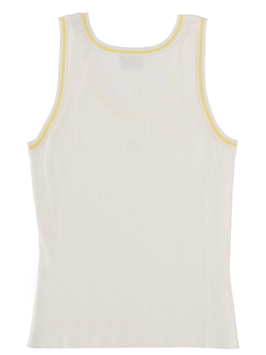 Kenzo Boke Flower Ribbed Viscose Tank Top Wit