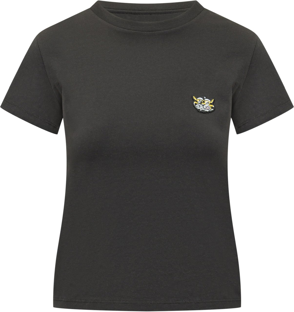 Kenzo T-Shirt Classica con Patch Testa di Tigre Donkergrijs