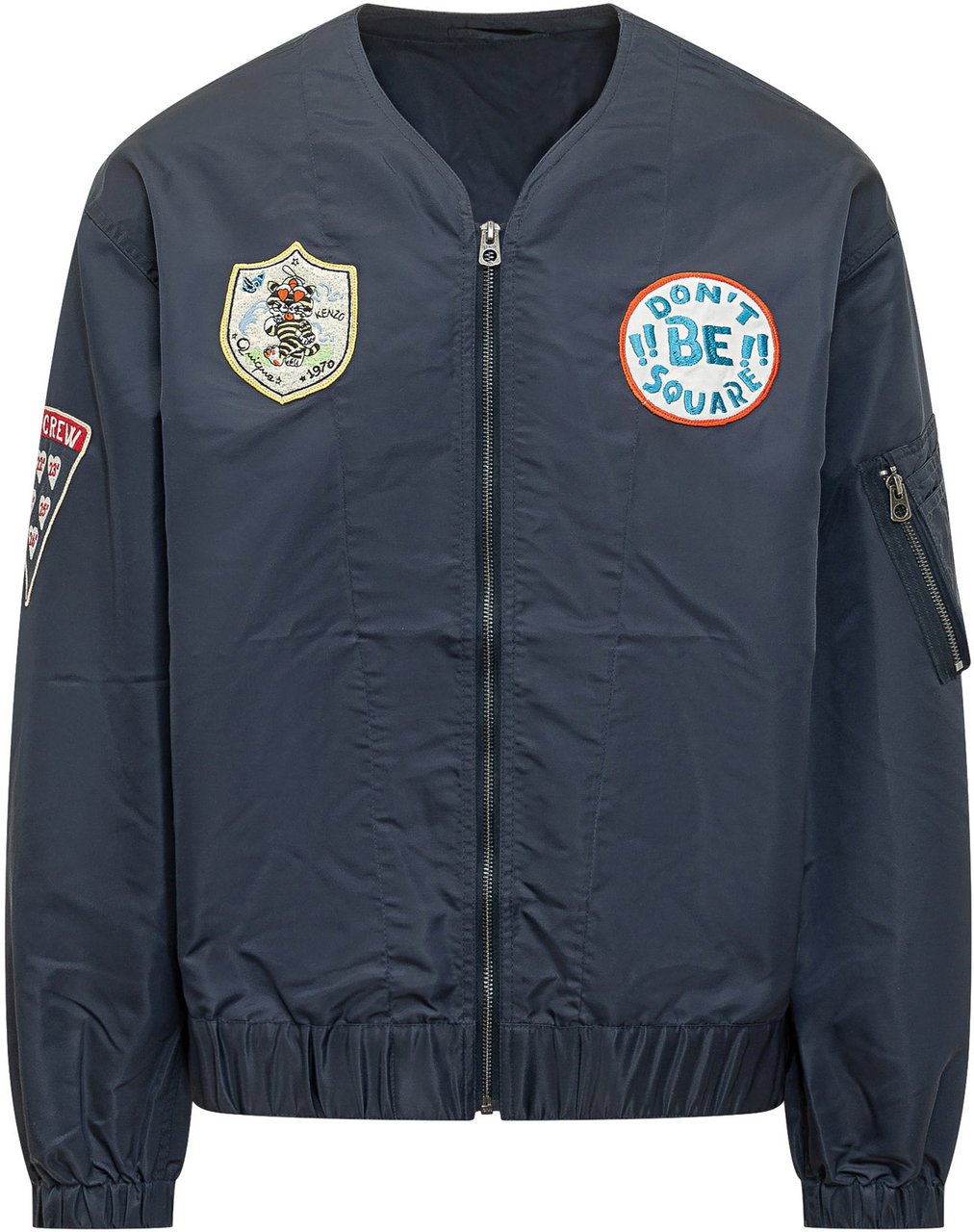 Kenzo Bomber Senza Collo con Patch Applicate Blauw