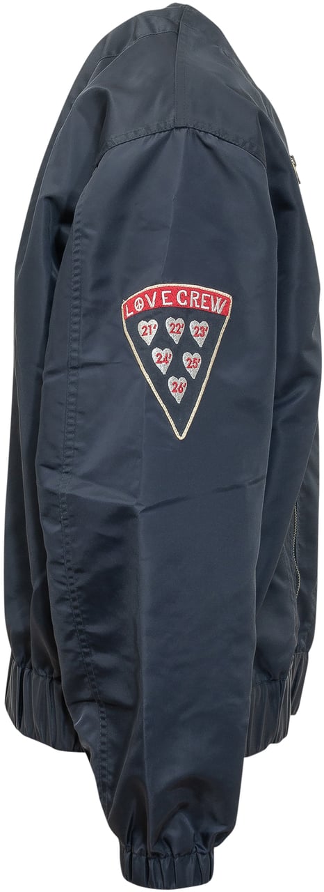 Kenzo Bomber Senza Collo con Patch Applicate Blauw