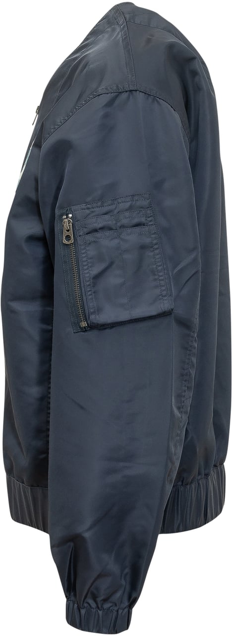 Kenzo Bomber Senza Collo con Patch Applicate Blauw