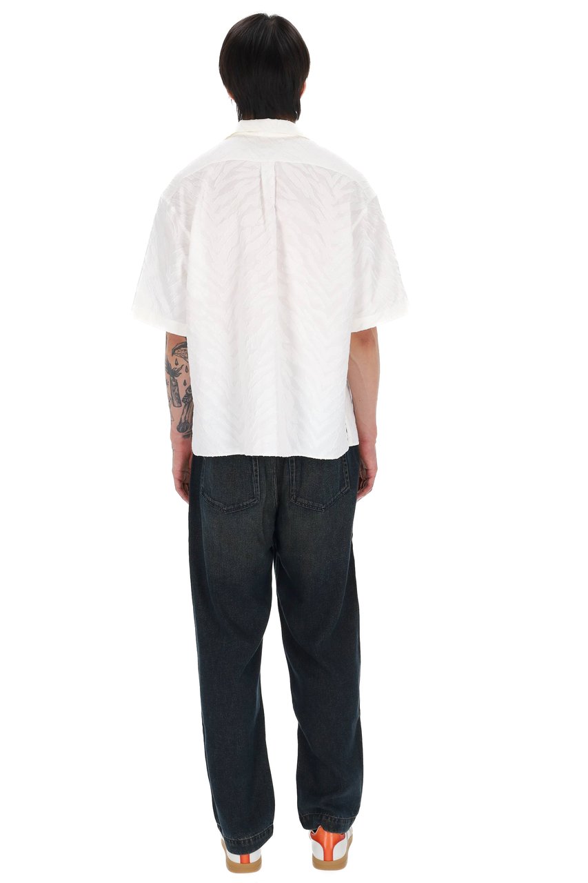Kenzo Tiger Hawaiian Jacquard Cotton Casual Shirt Zwart