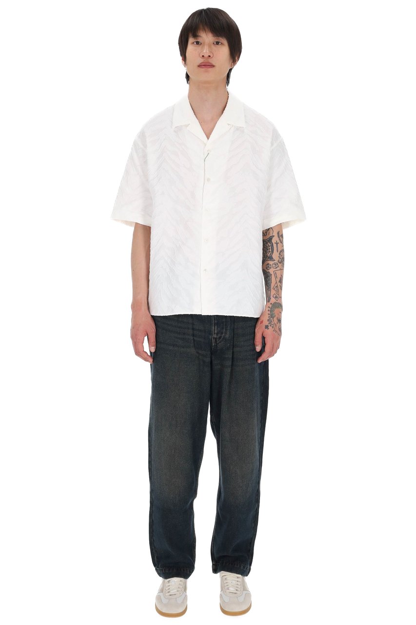 Kenzo Tiger Hawaiian Jacquard Cotton Casual Shirt Zwart