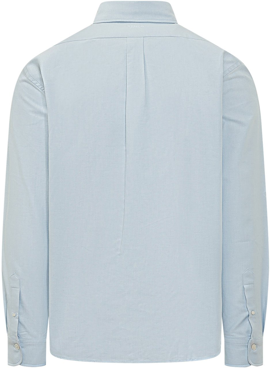 Kenzo Camicia Boke Flower In Cotone Lichtblauw