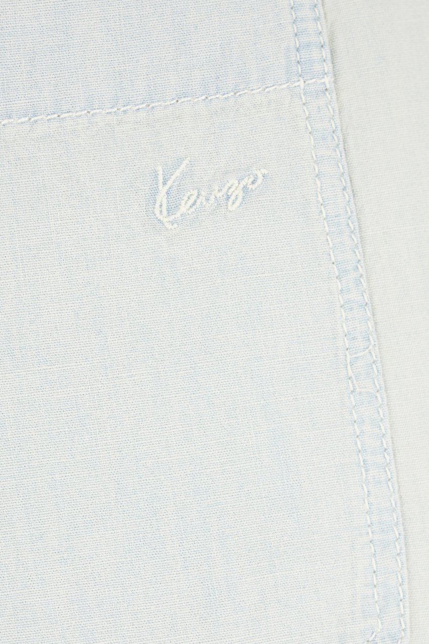 Kenzo Kenzo Light blue cotton bermuda shorts Lichtblauw