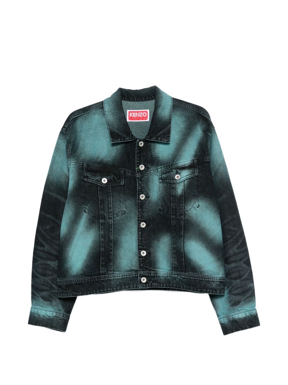 Kenzo Cropped Silk And Nylon Jacket Zwart