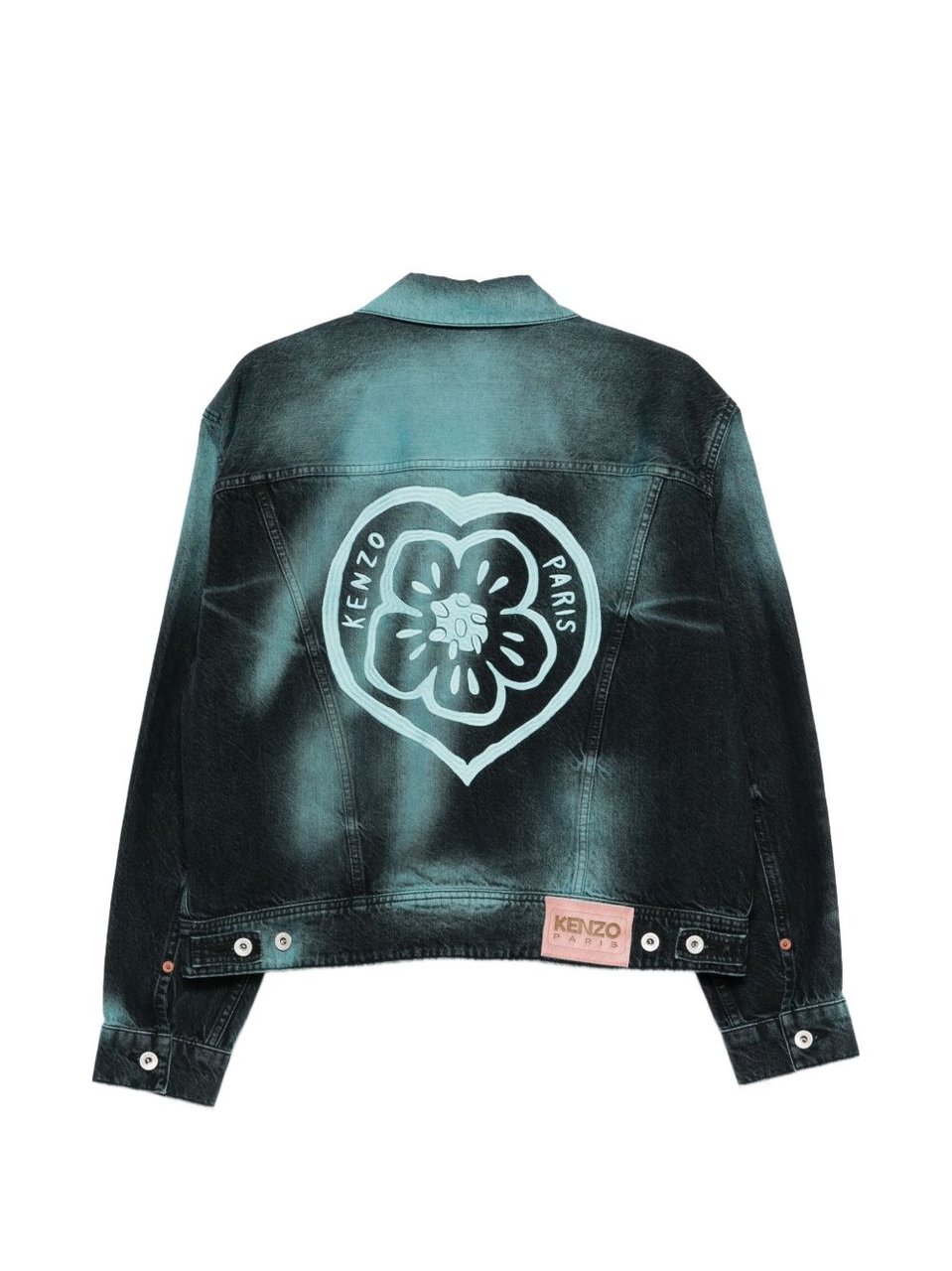 Kenzo Cropped Silk And Nylon Jacket Zwart