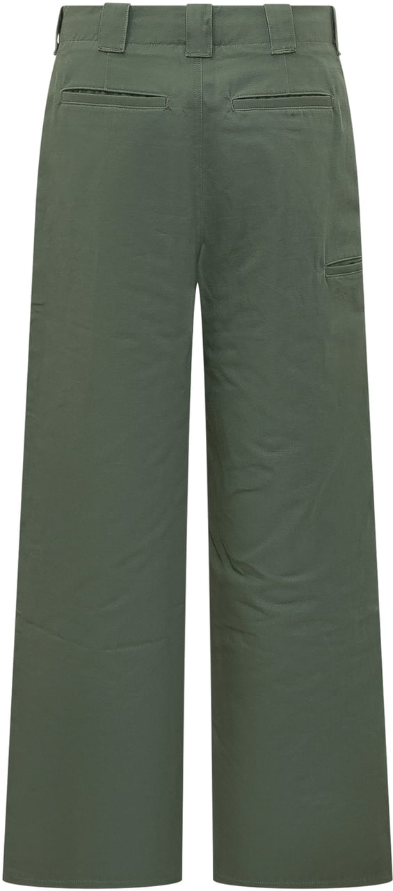 Kenzo Double Knee Chino con Tasche Donkergroen