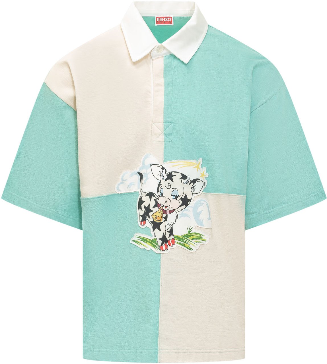 Kenzo Polo con Stampa Applicata Lime
