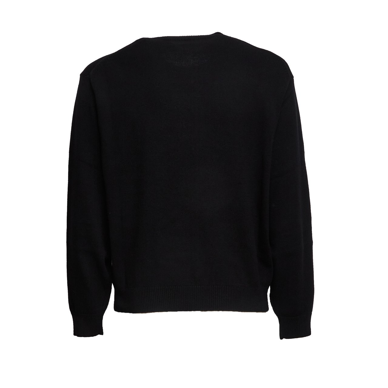Kenzo Wild Tiger Intarsia Wool Cotton Sweater Zwart