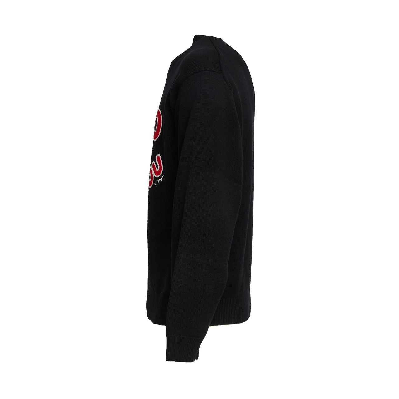 Kenzo Wild Tiger Intarsia Wool Cotton Sweater Zwart