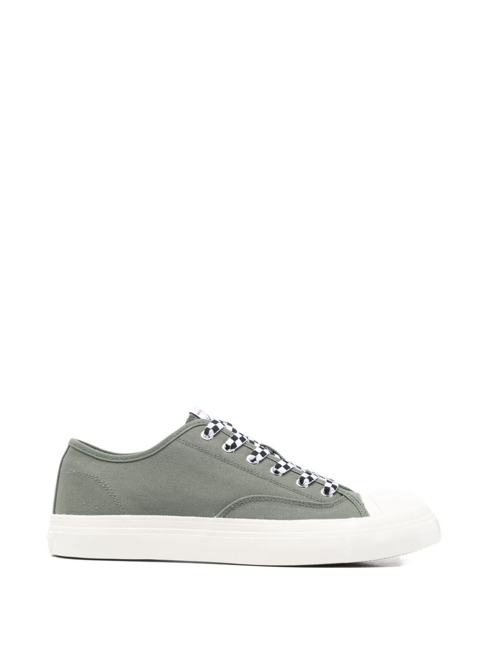 Kenzo Muted Green Silk And Nylon Low-Top Sneakers Grijs