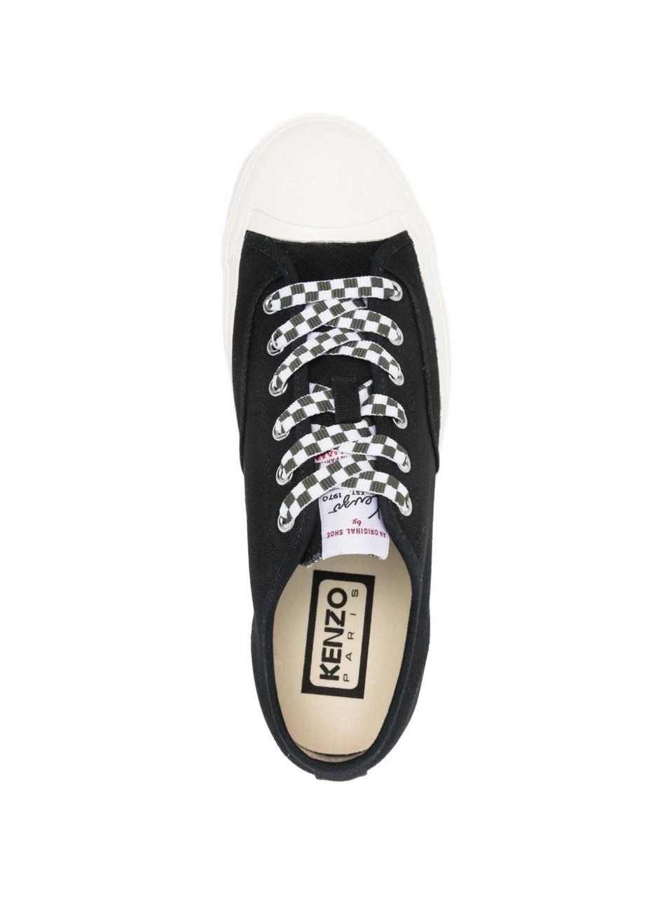 Kenzo Low-Top Sneakers In Silk Zwart