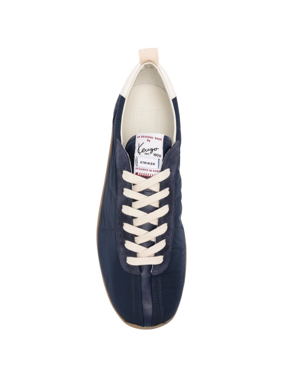 Kenzo Blue Panelled Lace-Up Rubber Sneakers Zwart