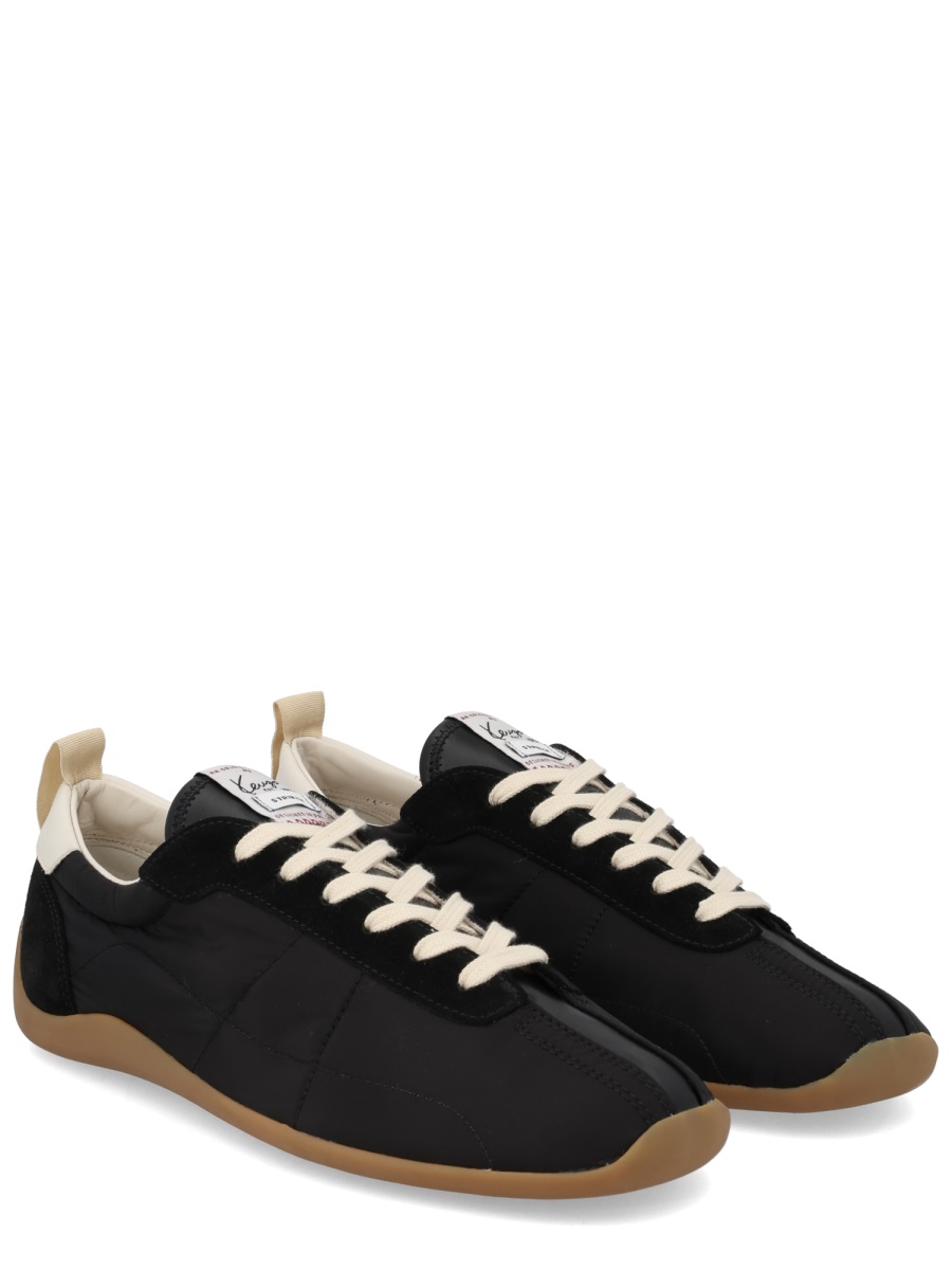 Kenzo Black Kenzo Striker Cream Laces Polyamide Sneakers Zwart