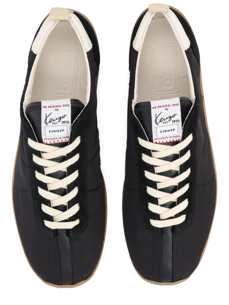 Kenzo Black Kenzo Striker Cream Laces Polyamide Sneakers Zwart