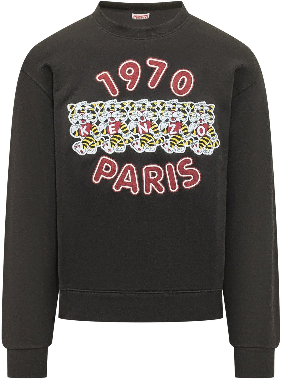 Kenzo Felpa con Stampa Tigre Zwart