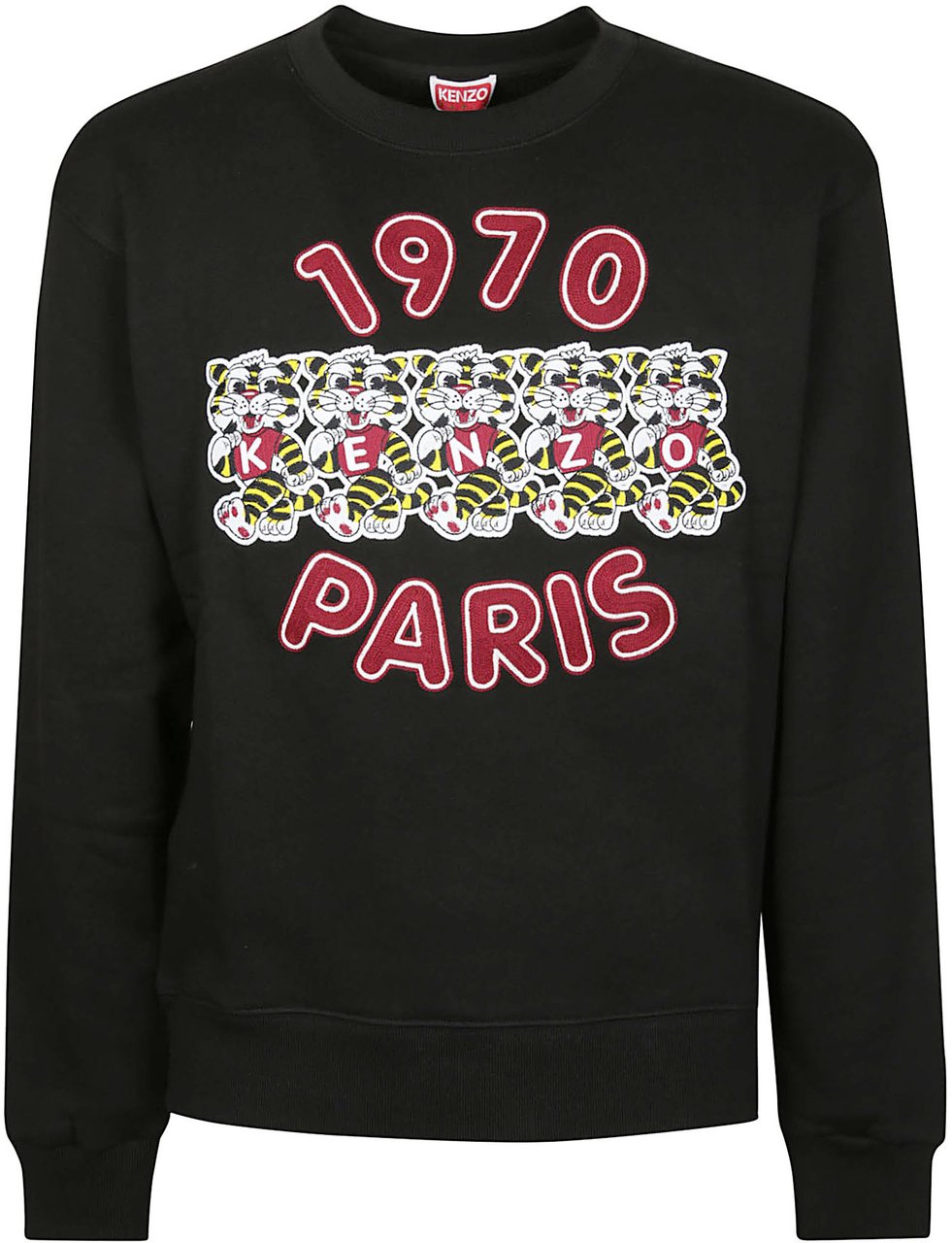 Kenzo Wild Tiger Embroidered Classic Sweatshirt Black Zwart
