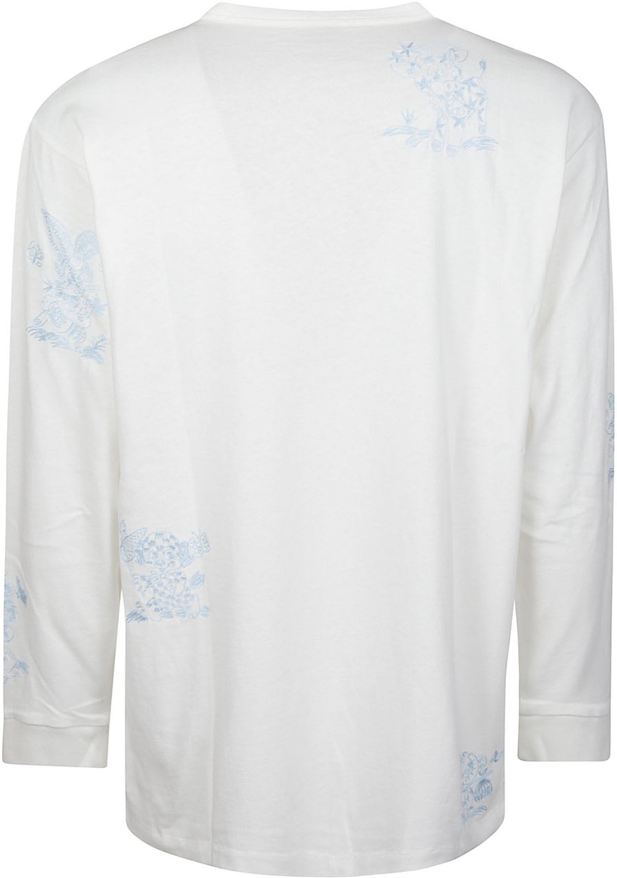 Kenzo Gots Cartoon Outlined Relax Long Sleeve T-shirt White Wit