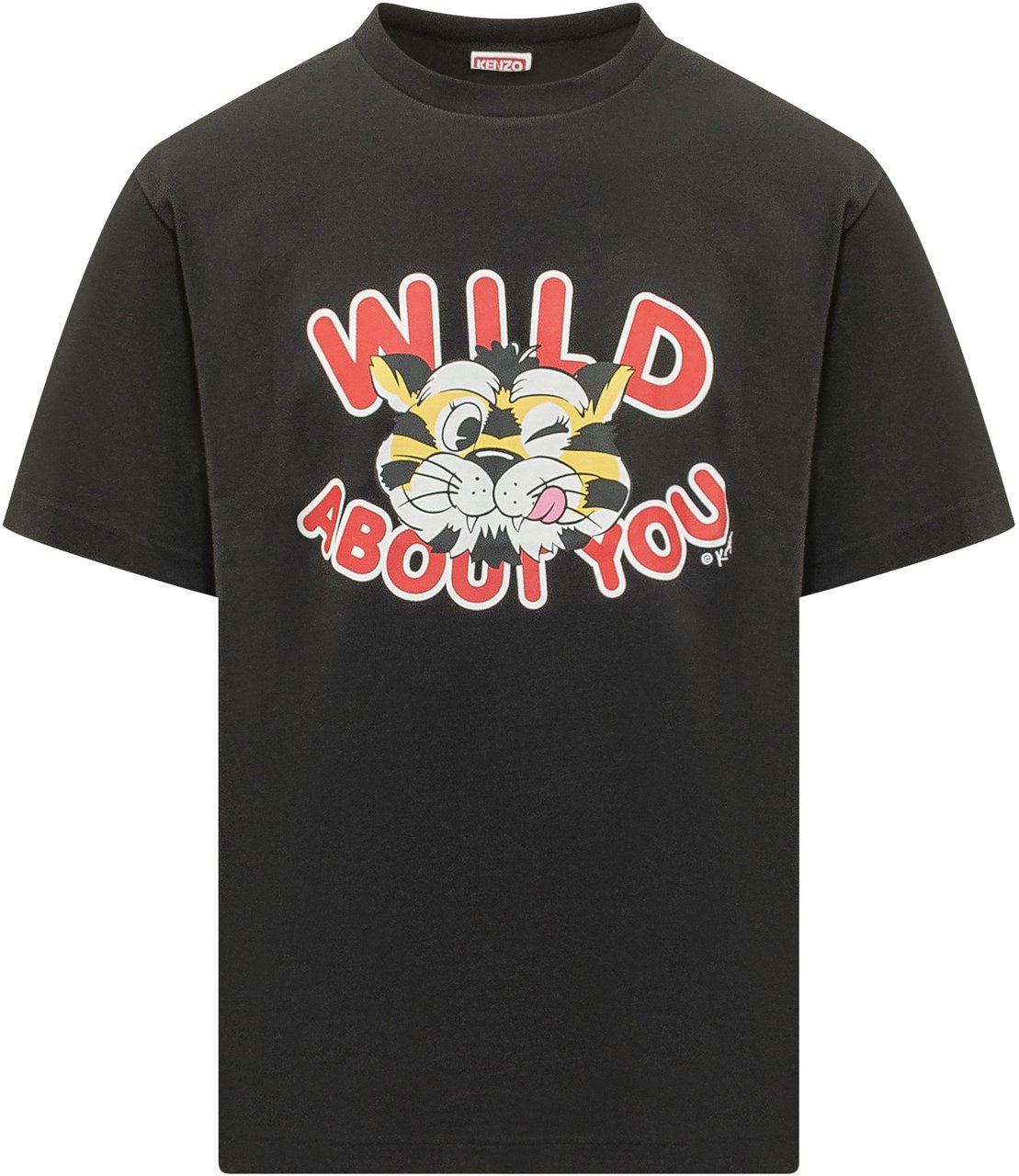 Kenzo T-shirt Classica con Stampa Grafica Zwart