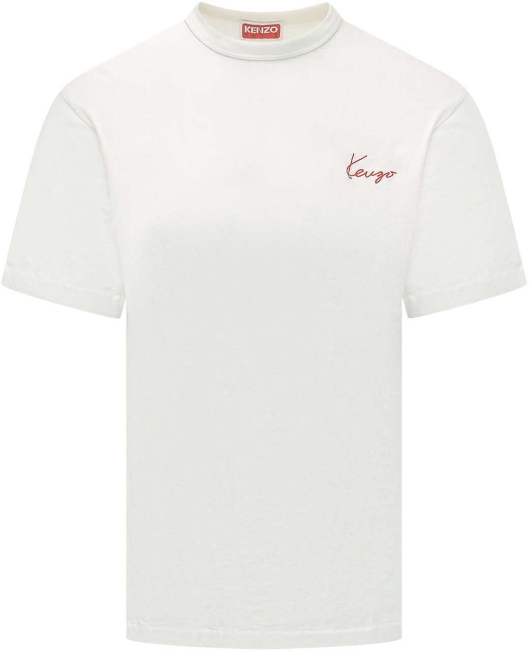 Kenzo T-shirt con Ricamo Logo Wit