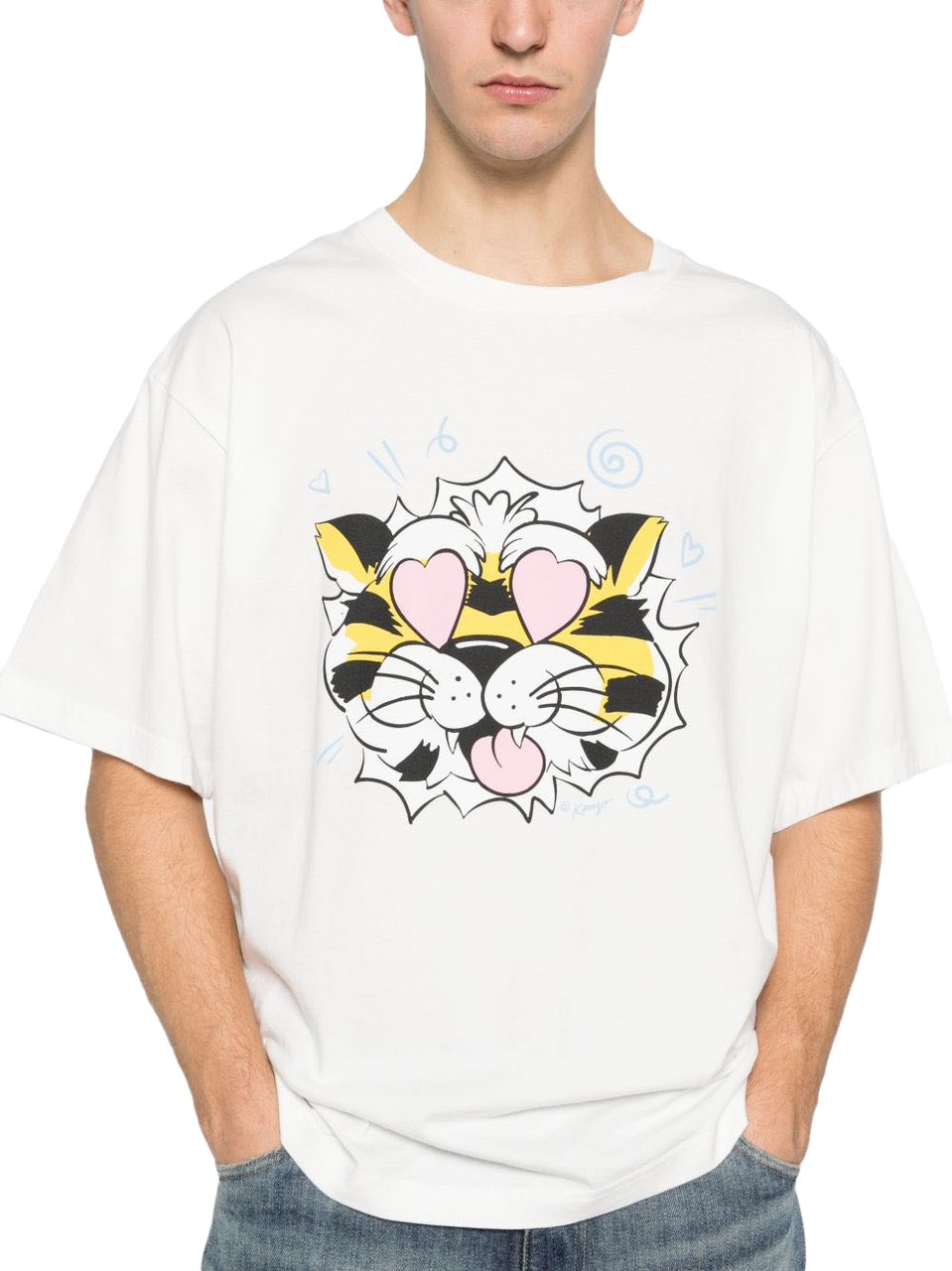 Kenzo T-Shirts And Polos Blanc Casse Beige