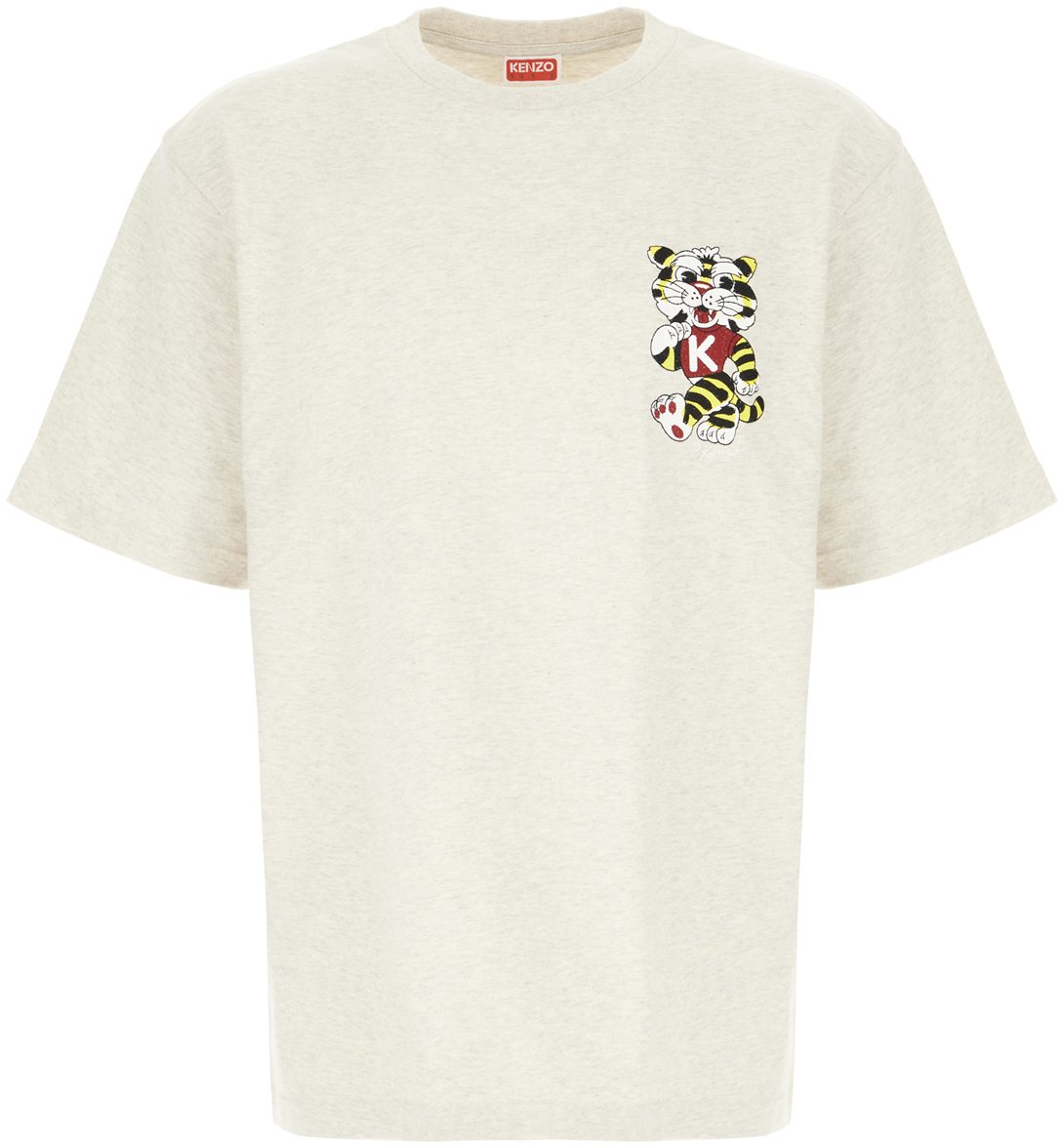 Kenzo Kenzo Melange grey cotton t-shirt Grijs