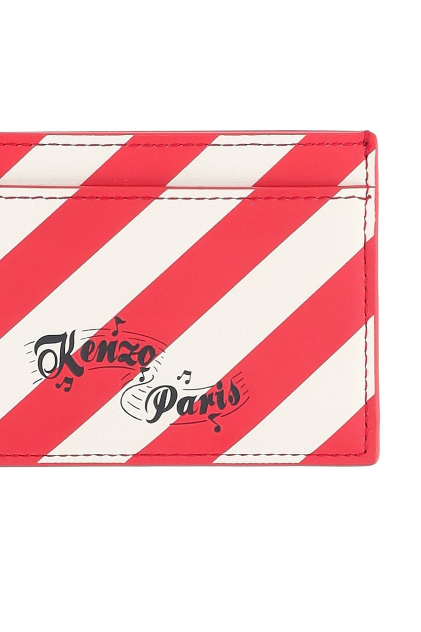 Kenzo Leather Sleek Pocket Card Holder Rood