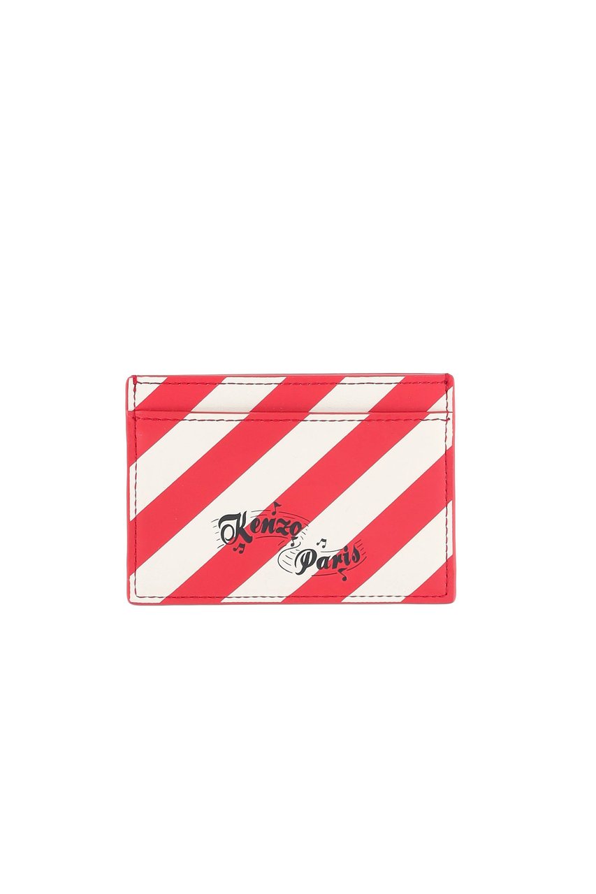 Kenzo Leather Sleek Pocket Card Holder Rood