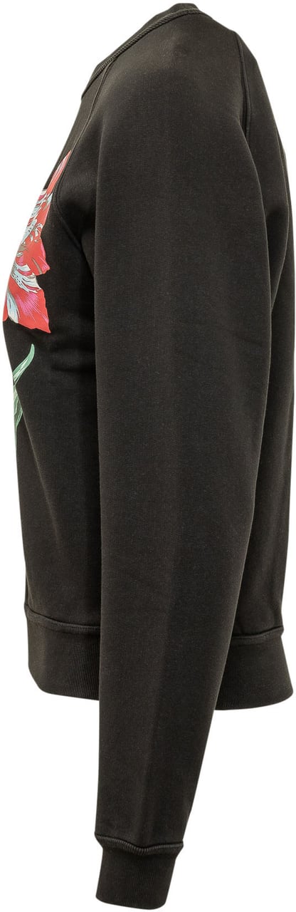 Kenzo Felpa Tulip con Stampa Floreale Zwart